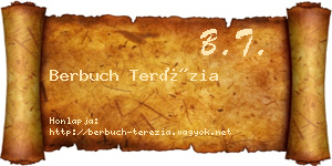 Berbuch Terézia névjegykártya